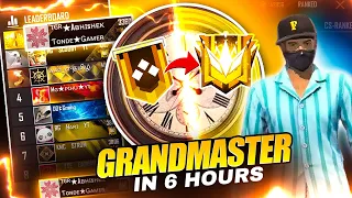 Gold To Grandmaster in just 6 Hours 🤯❤️ WTF ( FreeFire Highlights )