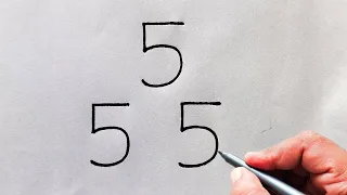 How to draw Elephant from number 555 | Art Tutorial