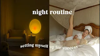 Self Care Evening Routine | that girl night routine aesthetic, sunset lamp, summer fridays