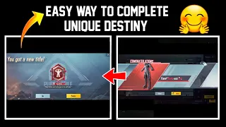 UNIQUE DESTINY : EASY WAY TO GET UNIQUE DESTINY TITLE IN PUBG MOBILE - SAMSUNG,A3,A5,A6,A7,J2,J5,J7