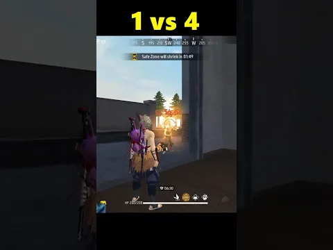 No Evo Shotgun Needed 🔥😎 1vs4 clutch #freefireshorts #badge99
