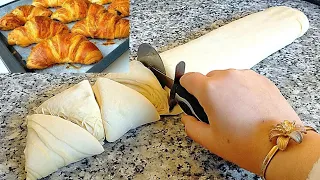 من اليوم ممنوع شراء  كرواسون 🥐 بأسهل طريقة بدون عجين مورق ولا عذاب يستحق التجربة / كرواصة بتي بان