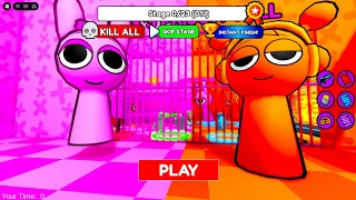 PINK VS ORANGE SPLANKI'S PRISON RUN! SCARY OBBY roblox Gameplay Walkthrough No Death 4K