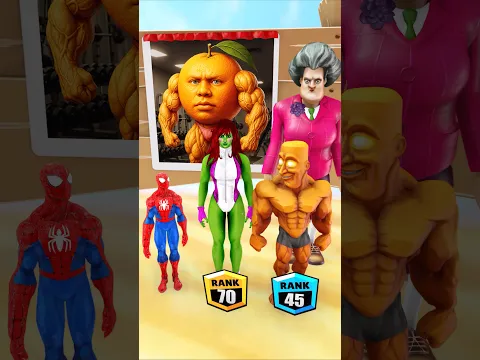 Tung Tung Sahur vs Spider-man & Hulk level up to rank 6974 in singing challenge in Roblox 😄