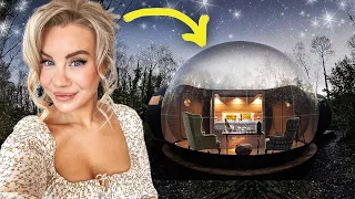 Spenderar en natt i vårat bubbeltält + budar på hus!
