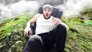 SUPERGLUED To An Office Chair Down A MOUNTAIN