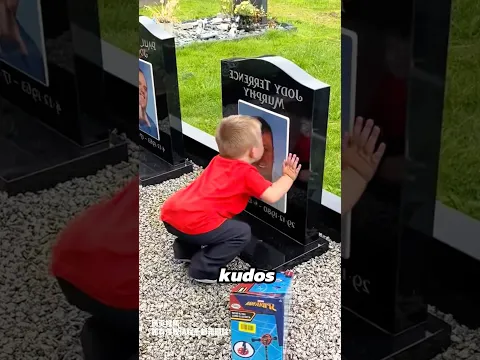 Emotional Moment: Boy Finds Gift on Dad’s Grave.#shorts