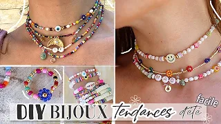 JE CRÉE des BIJOUX TENDANCES d'ÉTÉ - DIY FACILE - inspi. Y2K (chunky daisy rice summer necklace)