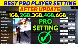 FREE FIRE PRO PLAYER SETTING AFTER OB31 UPDATE | BEST SETTING AFTER UPDATE, NEW SETTING AFTER UPDATE
