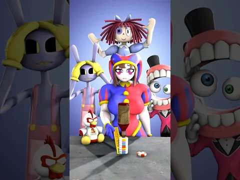 The perfect swipe challenge! THE AMAZING DIGITAL CIRCUS Animation #tadc