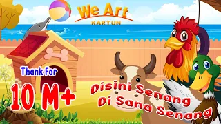Disini Senang Disana Senang | Lima Bebek Kecil - Lagu anak terpopuler // WE ART KARTUN