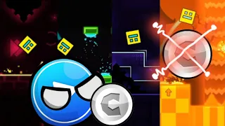jugando 5 niveles de geometry dash pero sin recojer las monedas