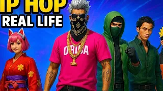 Free Fire Real Life Hip Hop Bundle Show | Sakura, Criminal, Naruto Cosplay | Rev Shahin69