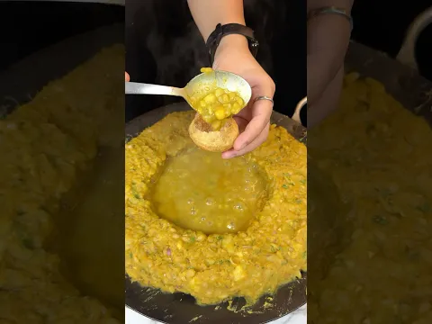 Street Style Ragda Pani Puri ASMR Cooking || #shorts #food #cooking #asmr #recipe #indianasmrworld