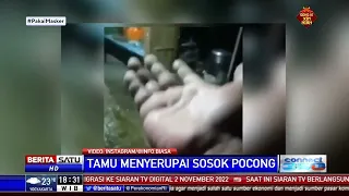 Viral Benda Menyerupai Pocong Hujan-hujanan di Malam Hari