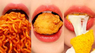 🍜🧀🍗불닭, 콘치즈불닭, 치즈볼, 치킨 이모티콘먹방ASMR/ Fire Noodles, Cheese, Fried Chicken Emoji Food Mukbang ASMR