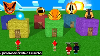 TROLLEI NO NÃO ESCOLHA A CASA ERRADA DO NARUTO COM CRIATIVO NO MINECRAFT !