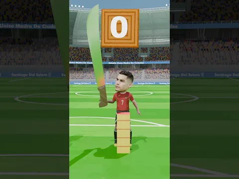 Help Ronaldo Gain Power and Slash His Sword! 😦💪 #football #animation #shorts