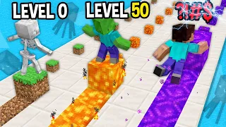 Cube Surfer Rush GamePlay Mobile Game Runner Max Level LVL - Minecraft Animation