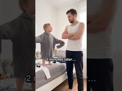 This is why I just let him wear my clothes 😂 #funny #toddlerlife #dad
