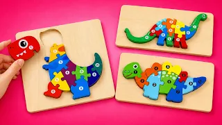 Dino Fun! 🦕 Colors + Numbers with Kids Puzzles