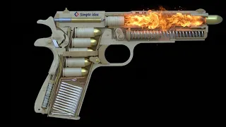 How a Pistol Works / DIY wooden pistol