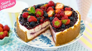 CHEESECAKE CREMOSO EXTRA FÁCIL Y SIN HORNO 😍 | QUIERO CUPCAKES