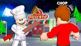 PAPA PIZZERIA TRY TO TRAP US IN HIS SECRET PIZZA HOUSE
