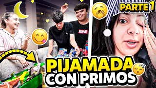 HICIMOS PIJAMADA TODOS LOS PRIMOS CON ABUE PACHA😍 | Hermanas JM