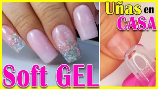 Uñas SOFT GEL (Gel X) con TIPS COMPLETOS ❤ Básico y Encapsulado 💜 Paso a Paso Uñas en CASA Fácil