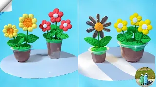 Simple Origami | How To Make A Simple Sunflower Pot In 20 Seconds#origami  #diy
