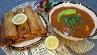 نتحدى أي وحدة تقولي شوربتي سامطة بعد هاذ الفيديو🔥🇩🇿شوربة فريك بنة العراس مع بوراك مقرمش بحشو هبال👌😋