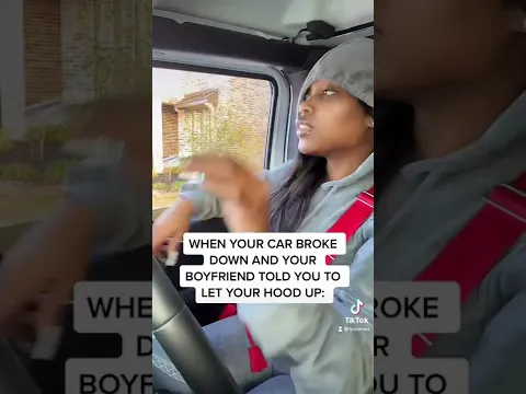 WHEN YOUR CAR BROKE DOWN AND YOUR BOYFRIEND TOLD YOU LET YOUR HOOD UP 😂 #shorts #quiandken
