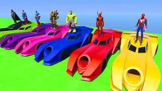 SPIDERMAN BATCARS Challange Balap Mobil SERU - GTA V
