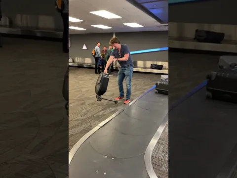 My husband loves his scooter luggage for holiday travel… #viral #travel #airport #flying