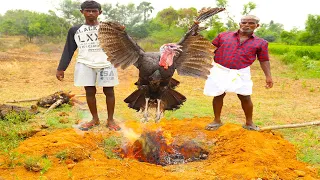Underground Turkey !!! Cooking A Full Turkey Underground | food fun village