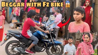 Beggar With FZs Bike 😱 Rich Beggar Prank 😂 Power Of Bhikhari 🔥 Public Reaction \ Unbeatable Team Fk