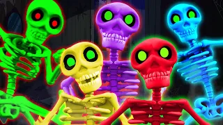 💀Fünf Skelette gingen eines Tages aus💀 | Halloween-Lieder für Kinder | @HooplaKidzDeutsch