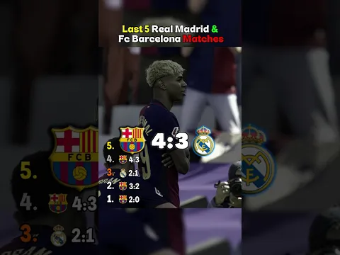 Last 5 Real Madrid And FC Barcelona Derby 🤯🥶