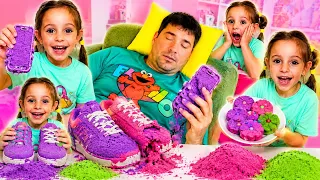 LIDA PRANKED DAD WITH KINETIC SAND! 😂 Funny Family Story