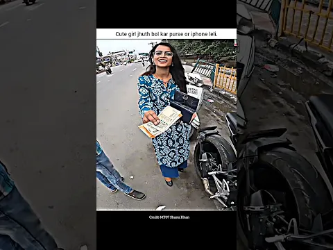 helping cute stranger girl Lost her purse iPhone @Raftarking01 #shorts #bike #rider #girl #iphone