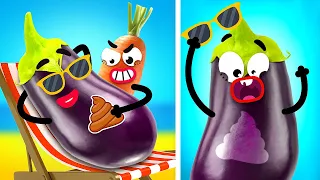 HeHe! Funny DIY Summer Pranks By Crazy Vegetables! Doodles Want To Laugh! - 24/7 DOODLES