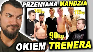 PRZEMIANA MANDZIA OKIEM TRENERA - Oglądam Mandzio - "Schudłem z 146kg do 90kg"