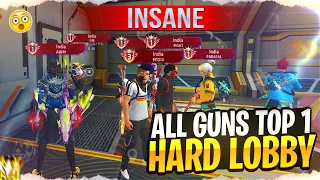 ALL GUNS TOP 1 PLAYER'S IN MY LOBBY 😱 INDIA'S NO.1 PLAYER'S LOBBY