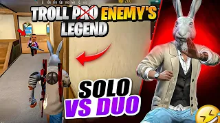TROLLING Enemy 😁 Solo vs duo || BR rank 