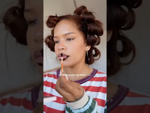 I love combining my lip stains! I used the sacheu lip stains in the shades hey-zel + pink’d!