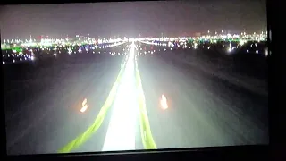 Strong Night A330 landing at Dubai Airport 22/11/2023 kuwait airways