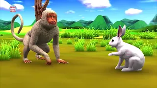 बुद्धिमान बंदर और बाघ | बंदर की कहानी Bandar Aur Baagh ki Kahani Monkey & Tiger Hindi Moral Stories