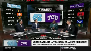 CFB Countdown | Is Bill Belichick on hot seat at UNC? - ESPN crew on North Carolina vs TCU in Week 1
