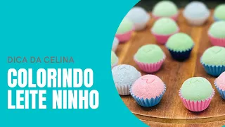 Dica da Celina - Colorindo Leite Ninho para fazer brigadeiros coloridos!